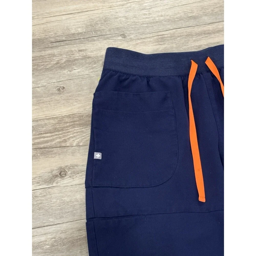 FIGS Mens Zamora Scrub Pant Blue Sz M Jogger Cargo Pockets Hospital Lab Work
